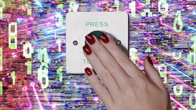 press to exit button with code and data