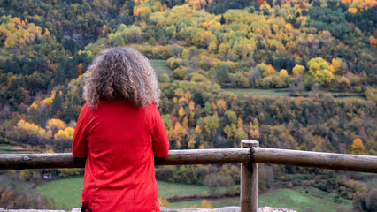woman landscape autumn