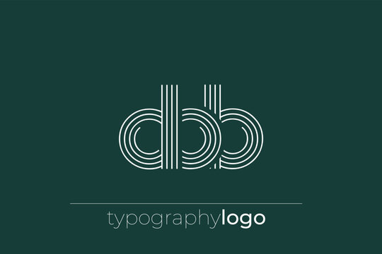 DBB modern geometric typography logo