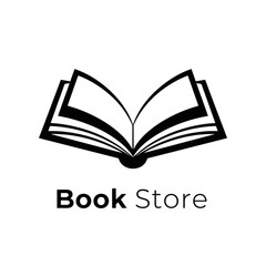 Open Book Illustration for Modern Educational Book Store Business Branding