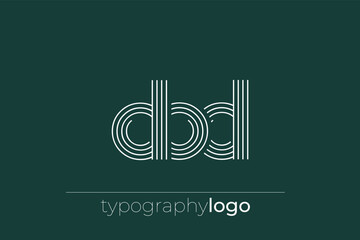 DBD modern geometric typography logo