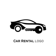 Minimal Car Rental Illustration for Professional Print and Car Rental Logo