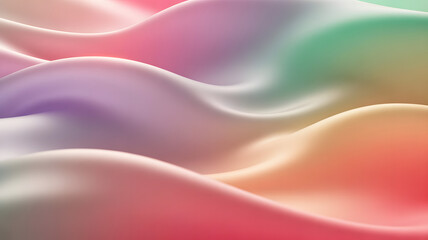 Obraz premium Soft pastel waves of fabric in gentle light