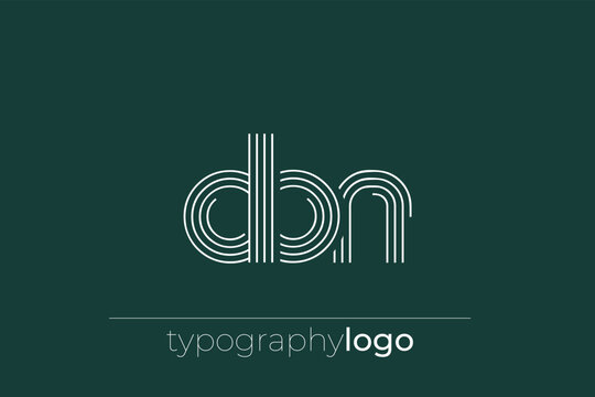 DBN modern geometric typography logo