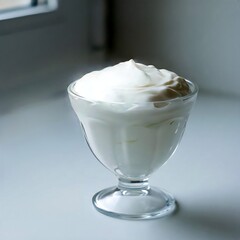 ice cream in the bowl.
