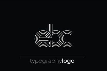 EBC modern geometric typography logo