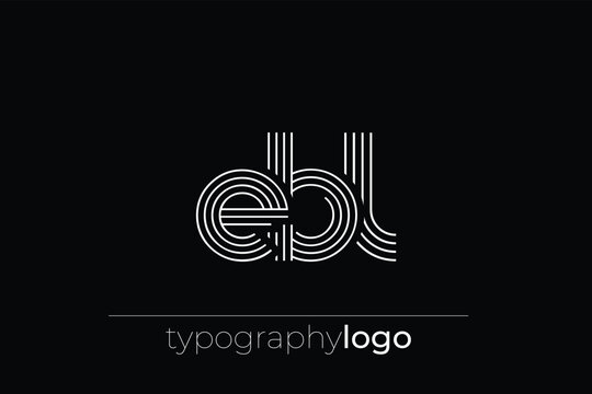 EBL modern geometric typography logo