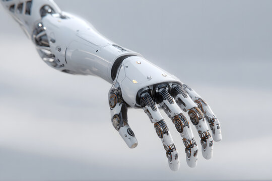 Advanced robotic hand showcasing intricate design and technology for future applications in various fields