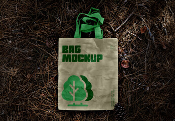 Lying Canvas Tote Bag Mockup