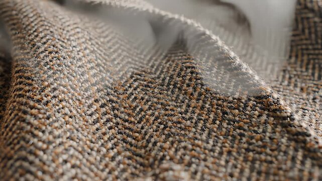 Spilling Coffee on a Tweed Blanket, Cleaning Steam Close-Up View