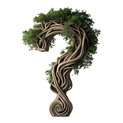 tree shaped question mark illustration