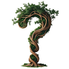 tree shaped question mark illustration