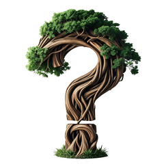 tree shaped question mark illustration