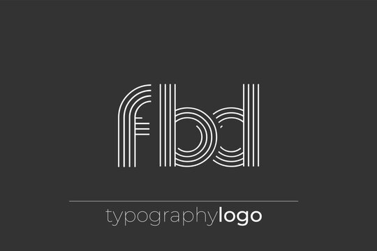 FBD modern geometric typography logo