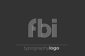 FBI modern geometric typography logo