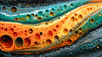 Arri&egrave;re plan color&eacute; en 3d avec coulures et trous