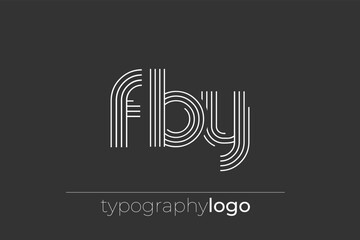 FBY modern geometric typography logo