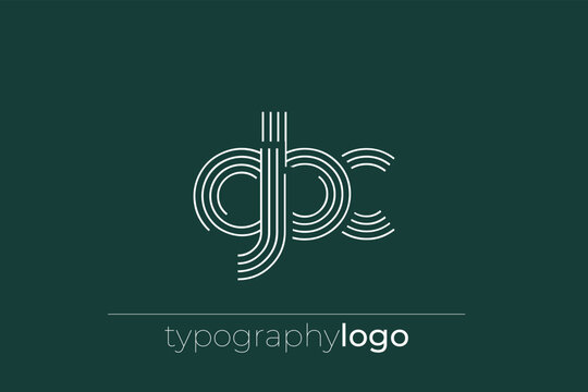 GBC modern geometric typography logo