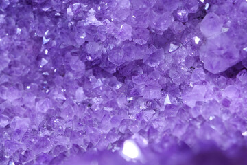 Obraz premium Amethyst - mineral of quartz group. Stones and minerals, riches of Earth