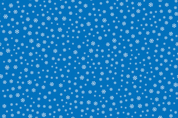 Blue seamless pattern with snowflakes