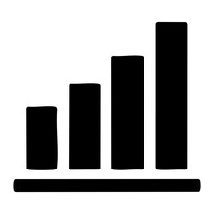 vector bar chart icon, business analytics