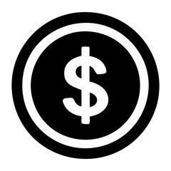 Fototapeta premium vector dollar coin icon, finance symbol