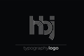 Fototapeta premium HBJ modern geometric typography logo