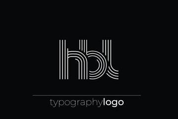 HBL modern geometric typography logo