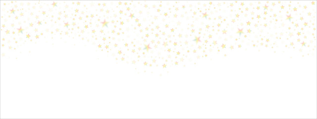 Naklejka premium Rainbow star corner border. Colorful celestial angled frame for invitations, packaging, branding, greeting cards, posters, digital banners and joyful print decoration. Vector.