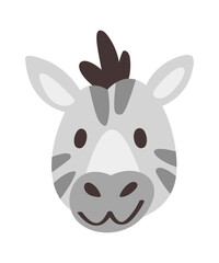 Obraz premium Zebra avatar friendly animal head