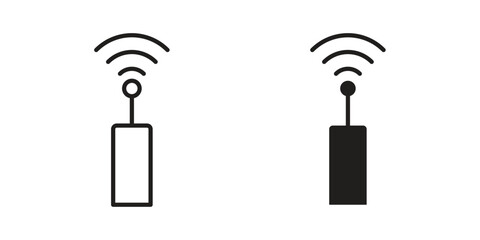 Sensor icon or logo pack. Vector Illustration Outline and flat