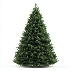 Fototapeta premium minimalist Christmas tree design, vibrant green foliage, contrasting black accents, set against a clean white background,