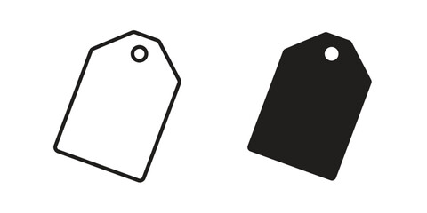 Tags icon or logo pack. Vector Illustration Outline and flat