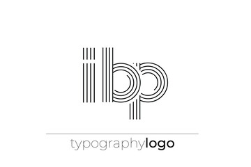 IBP modern geometric typography logo