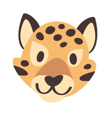 Leopard avatar cute animal head