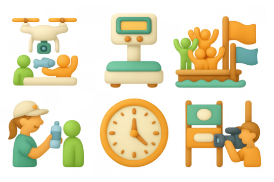 Drone filming and sports competition with enthusiastic teamwork and support