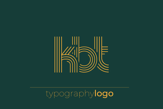 KBT modern geometric typography logo
