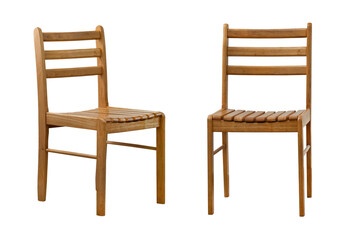 wooden chair isolated on white background