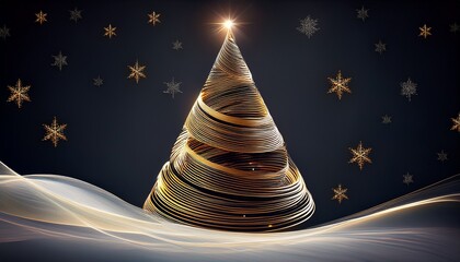 Abstract Christmas Tree Graphic