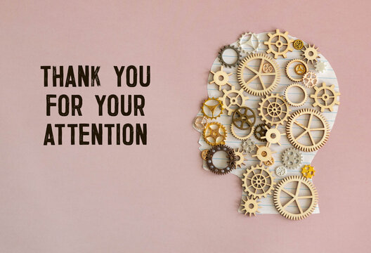 Thank you for your attention written over wooden blocks.
