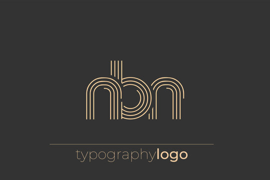 NBN modern geometric typography logo