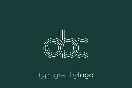 OBC modern geometric typography logo
