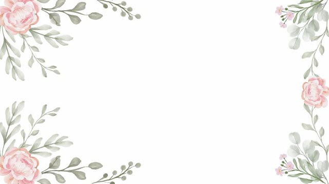 Elegant Floral Decorative Frame Background
