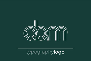 Obraz premium OBM modern geometric typography logo