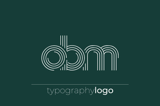 OBM modern geometric typography logo