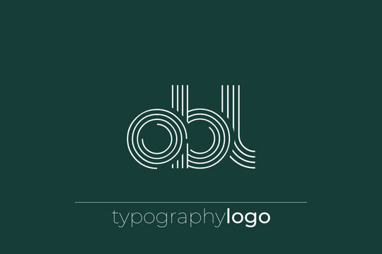 OBL modern geometric typography logo