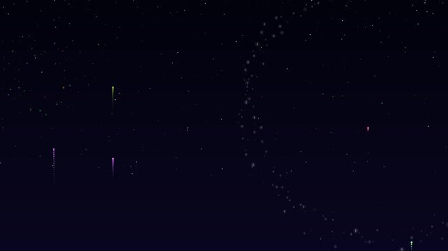 Vibrant fireworks display lighting up the night sky in a colorful celebration for designers and creatives