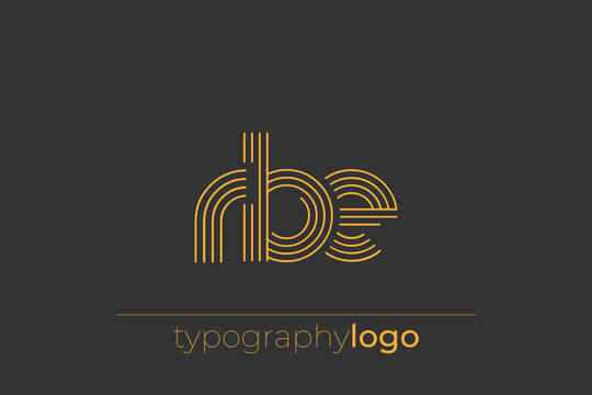 RBE modern geometric typography logo