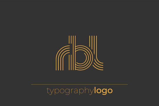 RBL modern geometric typography logo