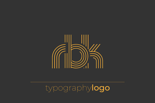 RBK modern geometric typography logo